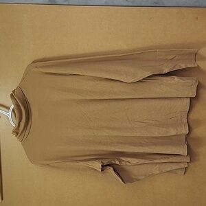 Old Navy Size 3X Tan Ribbed Knit Turtleneck Longsleeve Top
